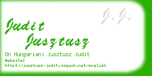 judit jusztusz business card